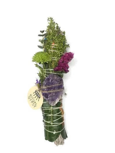 Ritual Wand + Amethyst I White Sage Smudge Stick