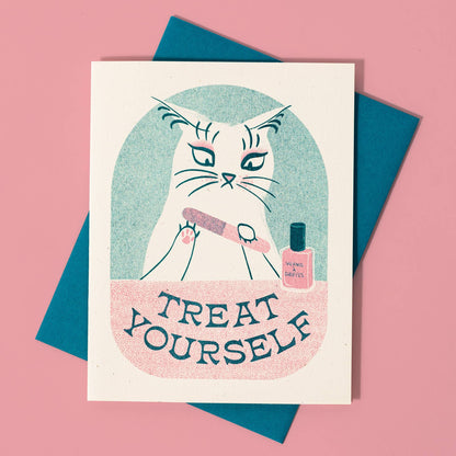 Treat Yourself Kitty Greeting Card
