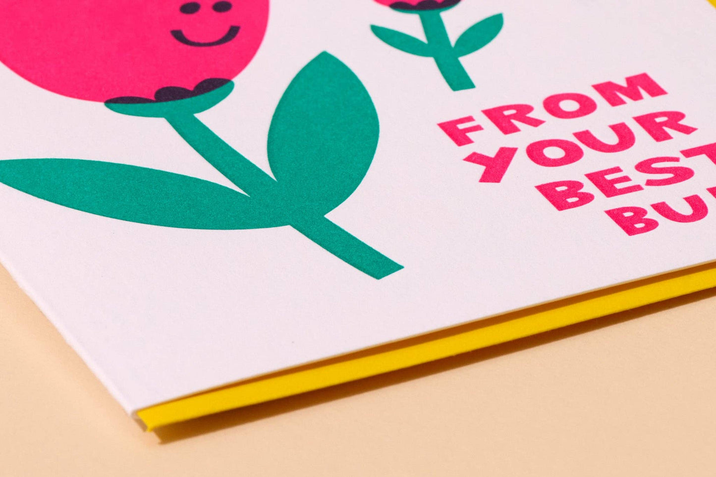 Mom's Best Bud Mother's Day Greeting Card
