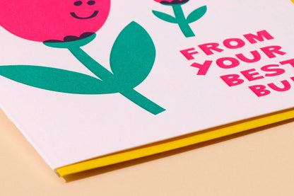 Mom's Best Bud Mother's Day Greeting Card