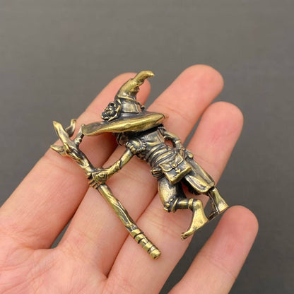 Brass Wizard Frog Desktop Ornaments Decoration