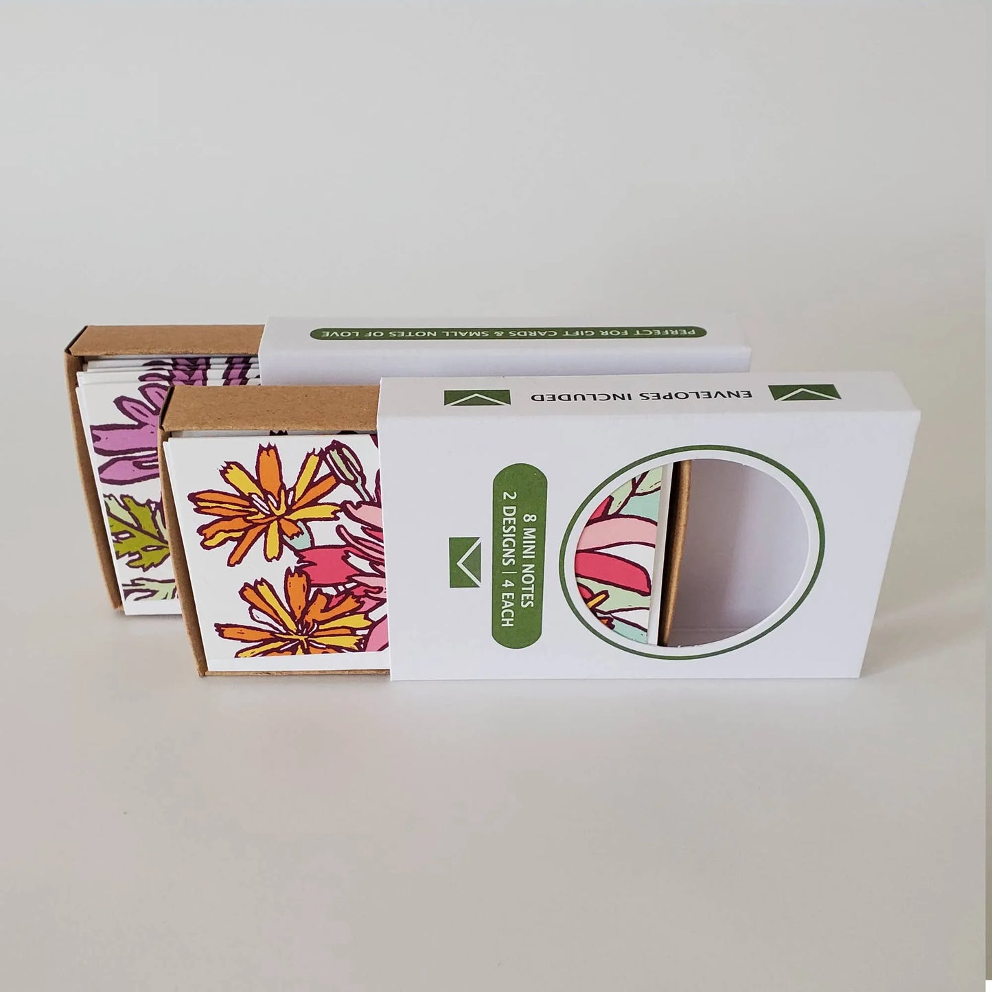 Lotus & Daisy Mini Note Card Set of 8 Gift Tags