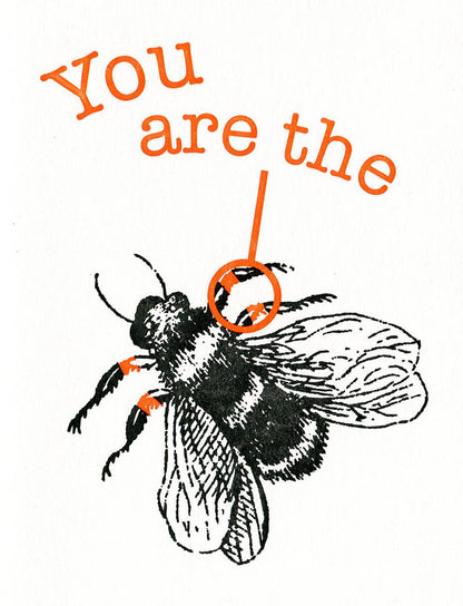 Bee’s Knees Letterpress Greeting Card