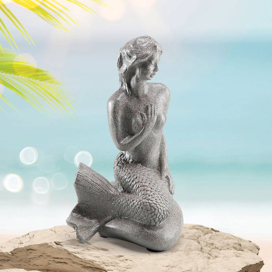 Sitting Mermaid Garden Sculpture