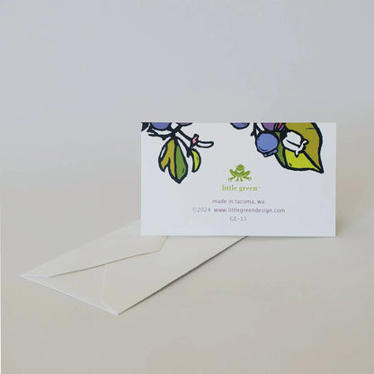 Strawberry & Blueberry Mini Note Card Set of 8 Gift Tags