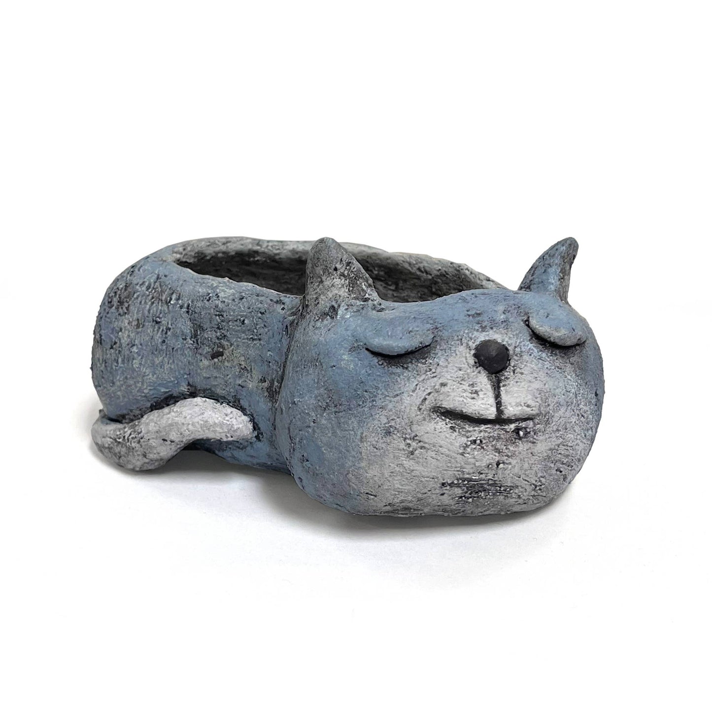 Blue Sleeping Cat Blobhouse® Planter