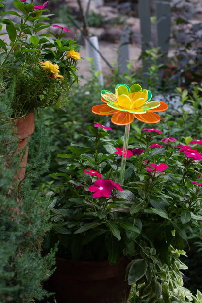 Glowing Multicolored flower stake | Spectrum Lotus 