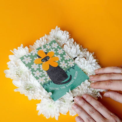 Rarest Cat Bloom Greeting Card
