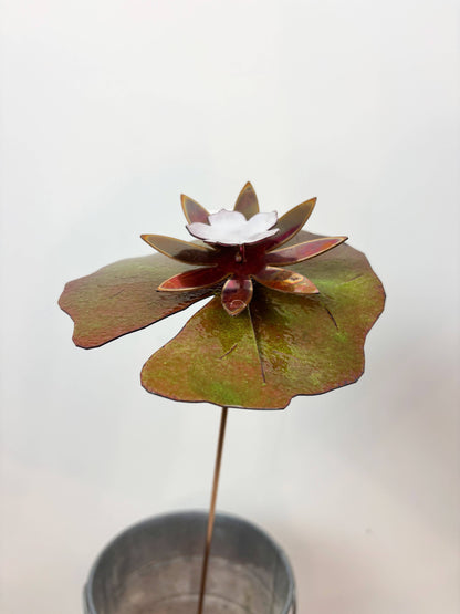 Copper Enamel Porcelain Lily Pad