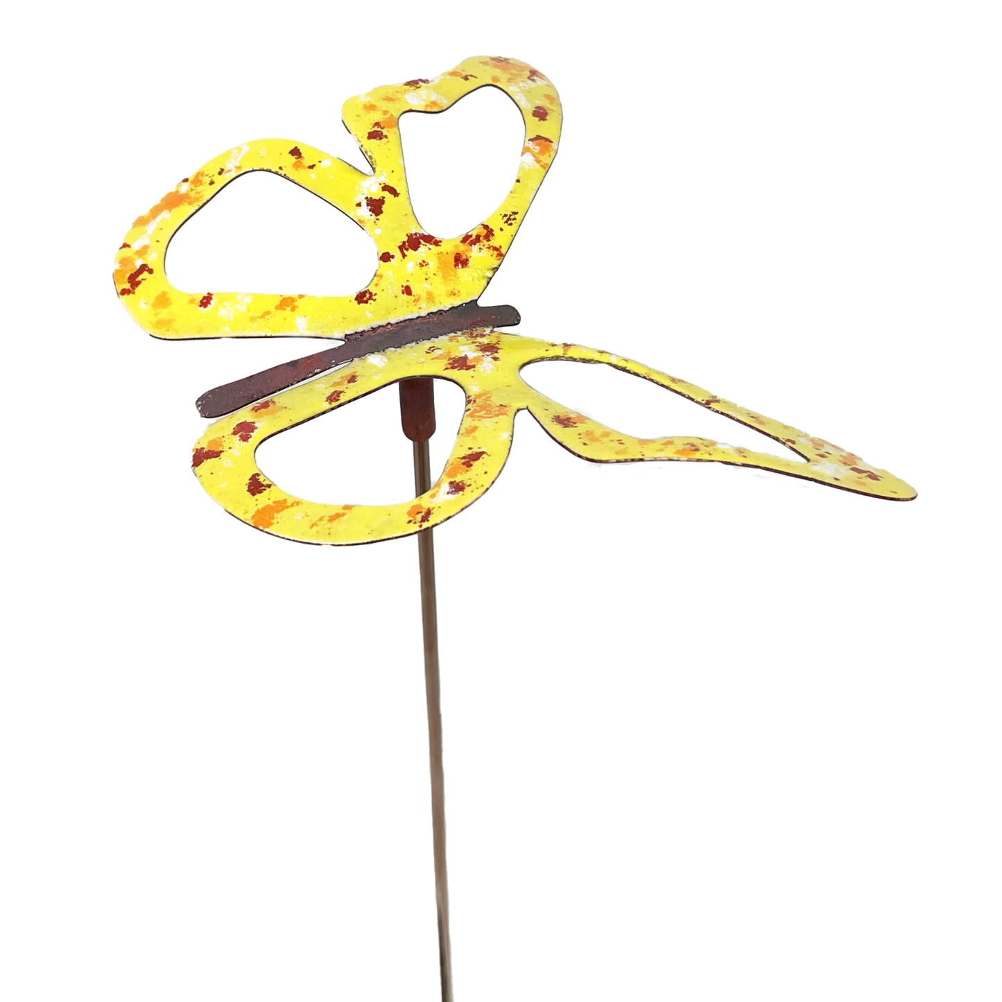 Copper Enamel Wispy Butterfly Stake