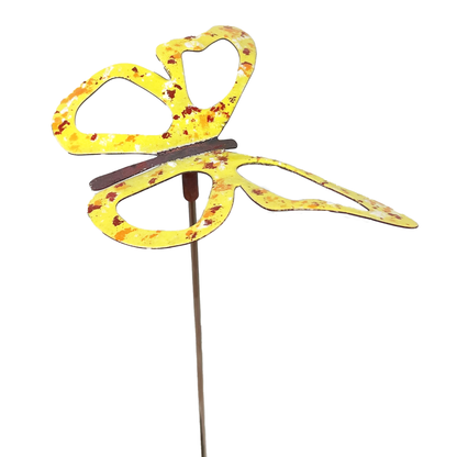 Copper Enamel Wispy Butterfly Stake