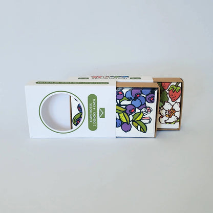 Strawberry & Blueberry Mini Note Card Set of 8 Gift Tags