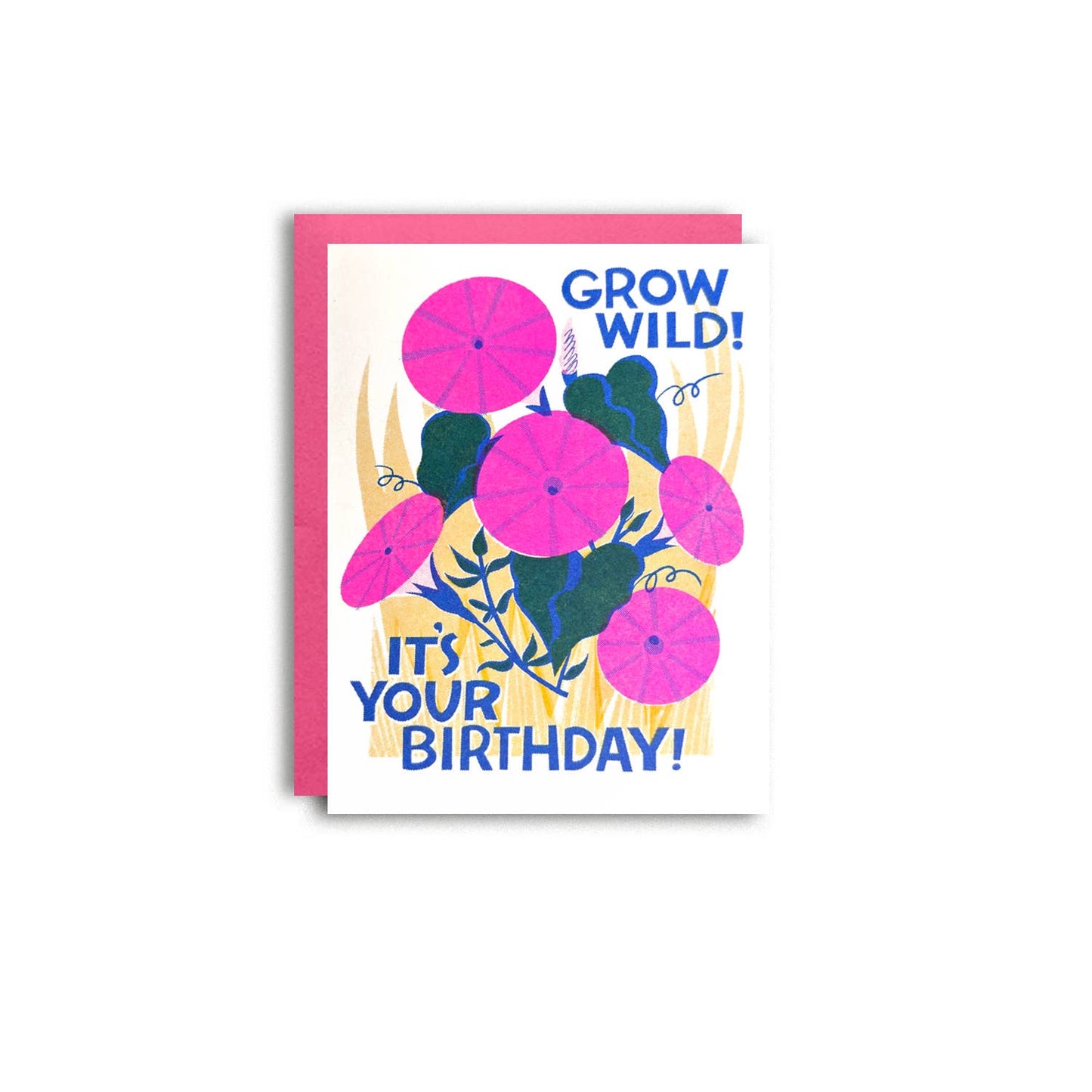 Grow Wild Wildflower Birthday Greeting Card