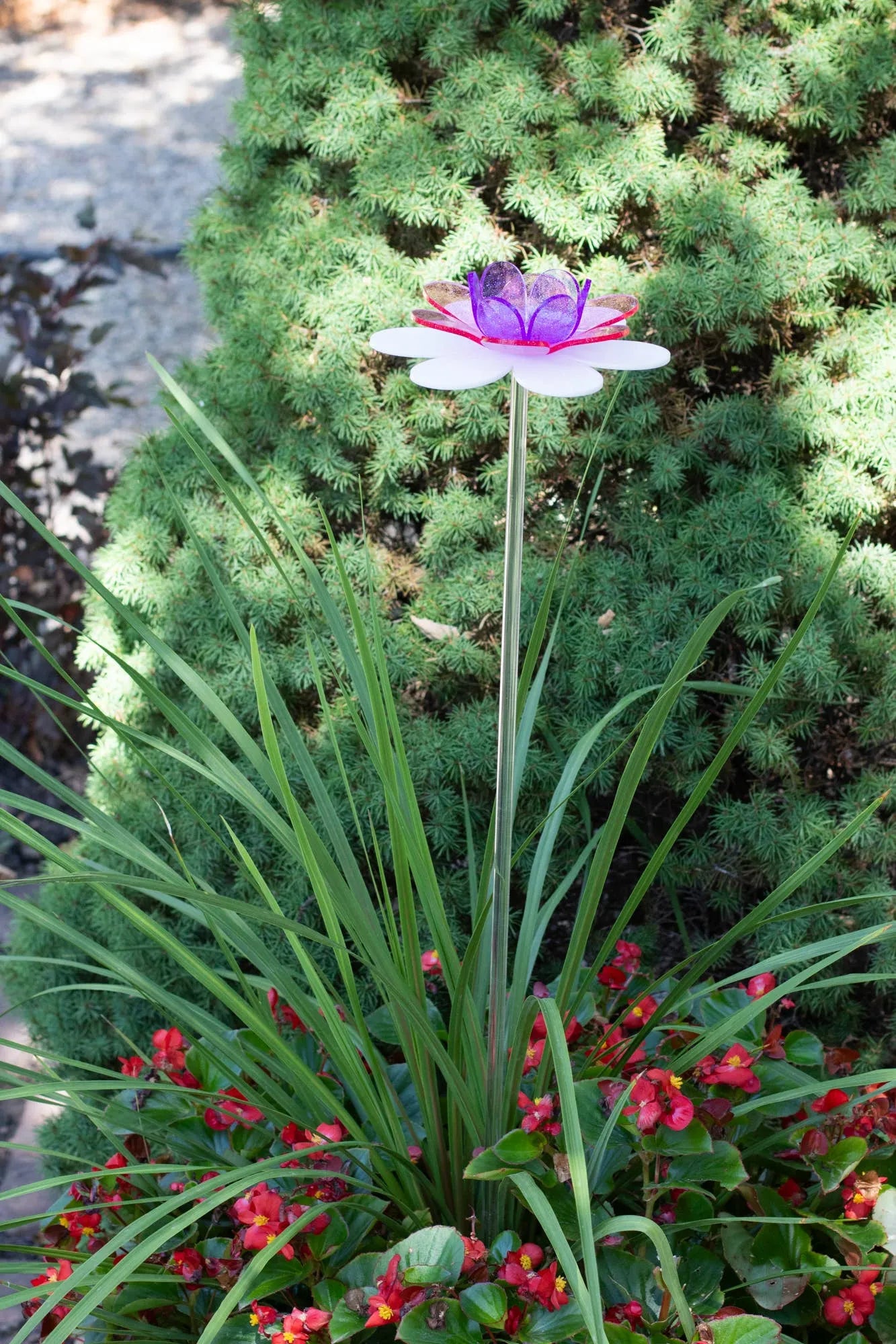 Glittery flower stake - Mermaid lotus