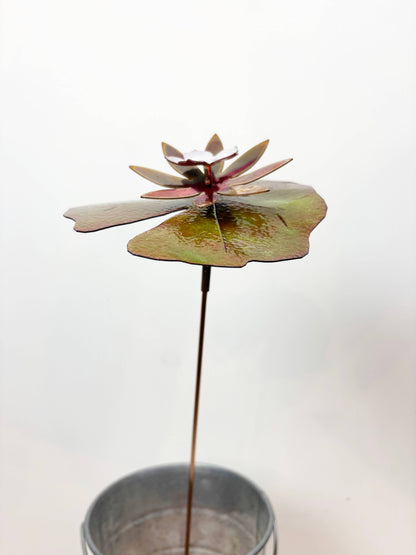Copper Enamel Porcelain Lily Pad