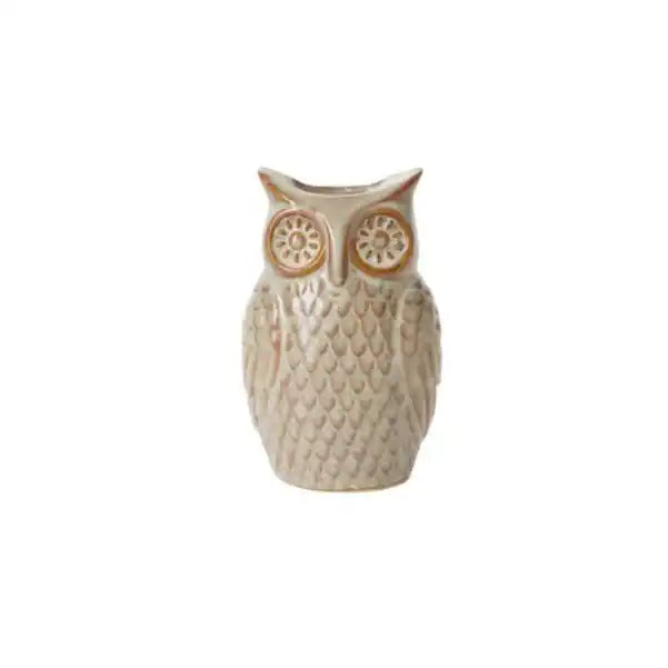 Ceramic owl budvase on a white background