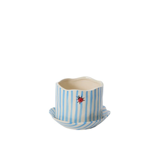 Ladybug Pot with Saucer