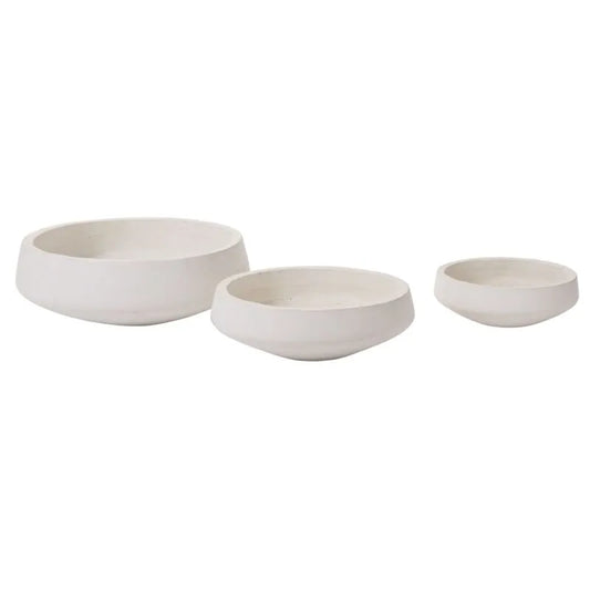 Newport White Low Bowl